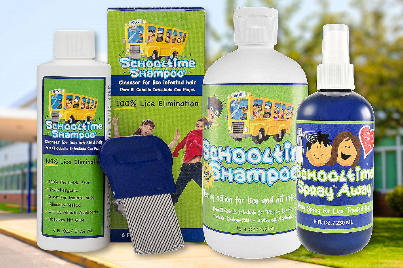 Schooltime Lice control Products - Safe Lice Removal Shampoo