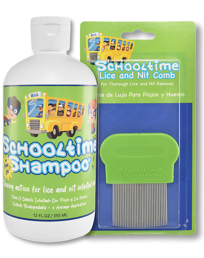 Schooltime Lice control Products - Schooltime Lice control Products - Safe Lice Removal Shampoo & Comb Kit