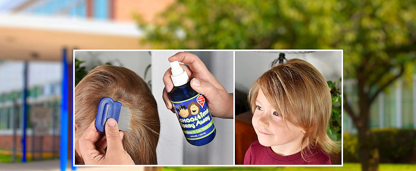 Schooltime Lice control Products - Safe Lice Removal De-Tangling & Conditioning Spray